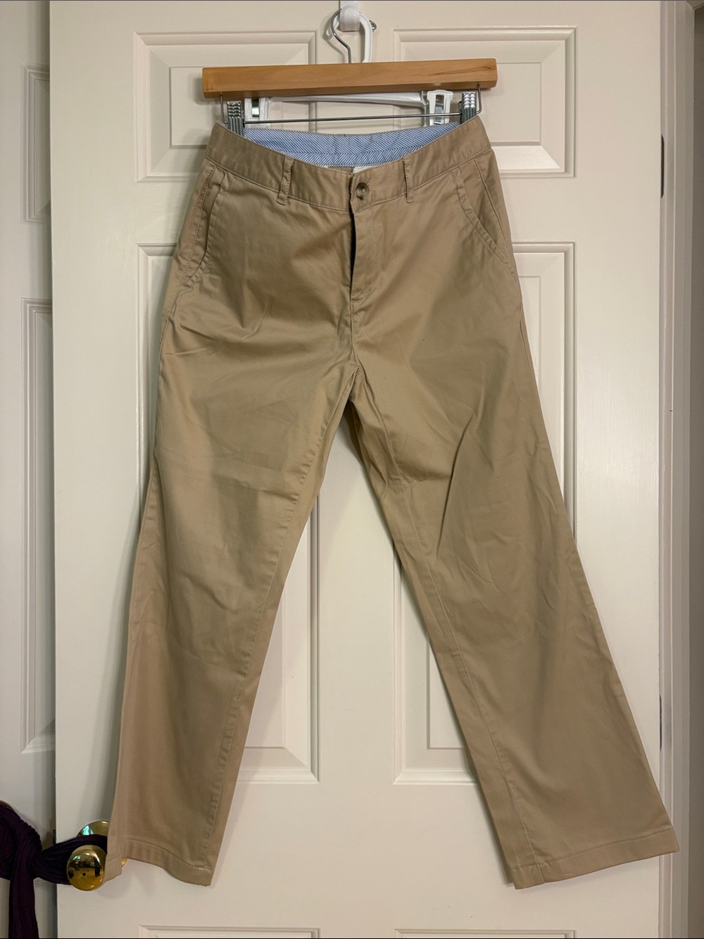 L.L. Bean Women's Tan Straight-Leg Chino Pants